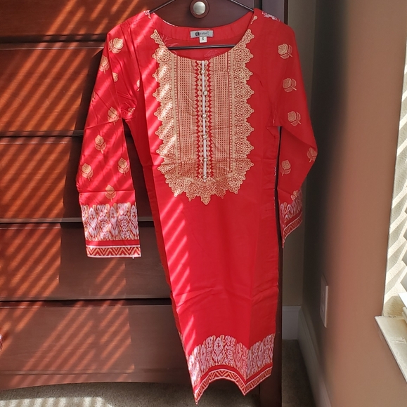 Pakistani 1 piece screen print kameez/Kurta FINAL PRICE - Picture 8 of 9